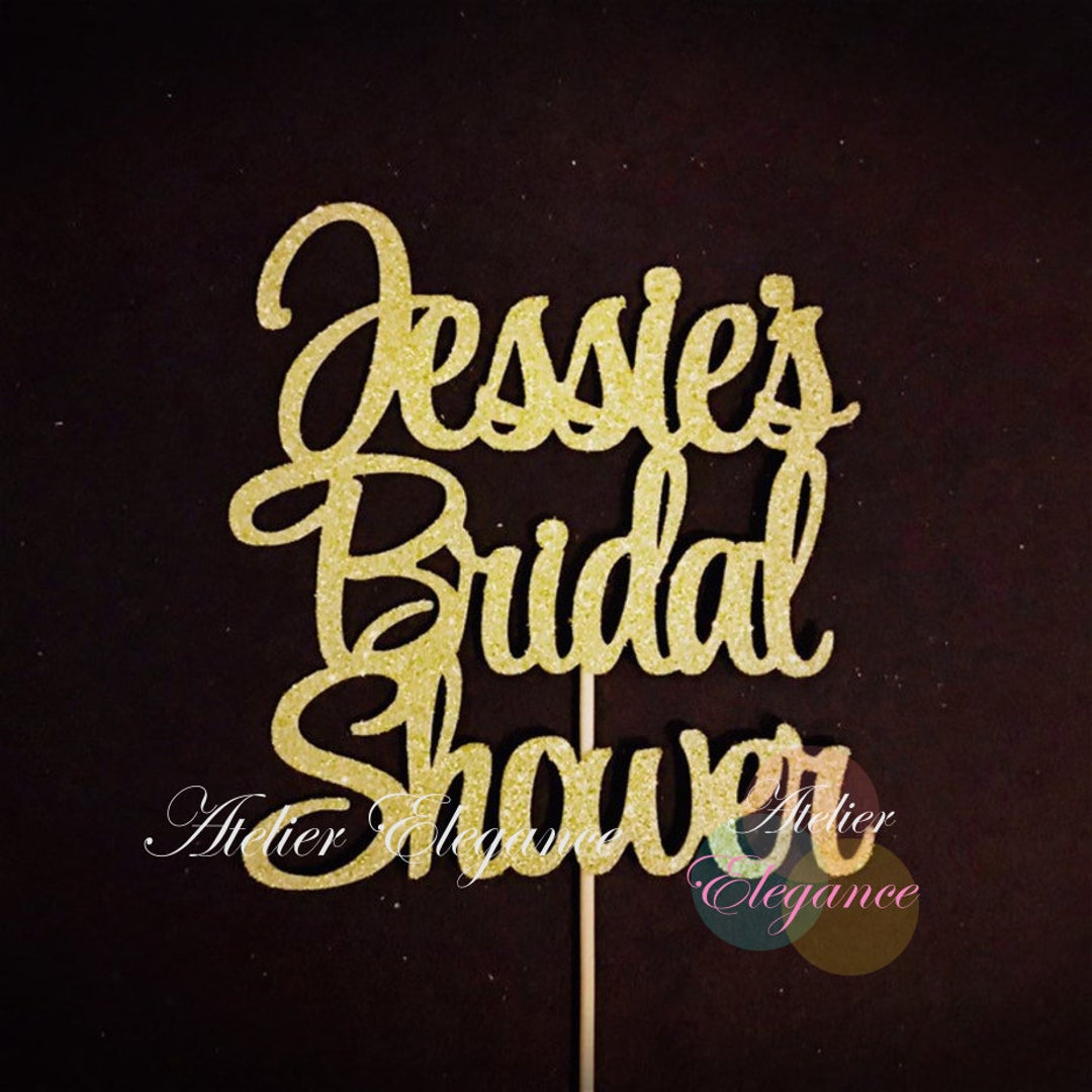 Any Name Bridal Shower Cake Topper, Future Mrs Cake Topper, Bride to Be