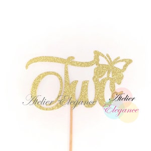Butterfly Two Cake Topper, Butterfly 2nd Birthday Cake Topper, Spring 2nd Birthday Cake Topper, Butterfly Cake Topper, Garden 2nd Birthday