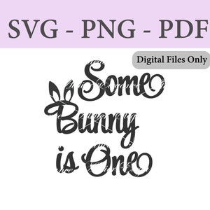 Certains lapin est un fichier, SVG, PNG, PDF, fichier de coupe, téléchargement immédiat, Pâques 1er anniversaire, lapin 1er anniversaire, 1er avril anniversaire, Topper