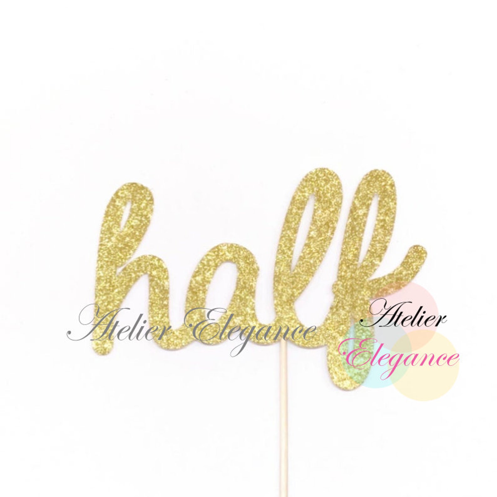 Half Cake Topper Half Birthday Cake Topper 1/2 Birthday Cake Etsy