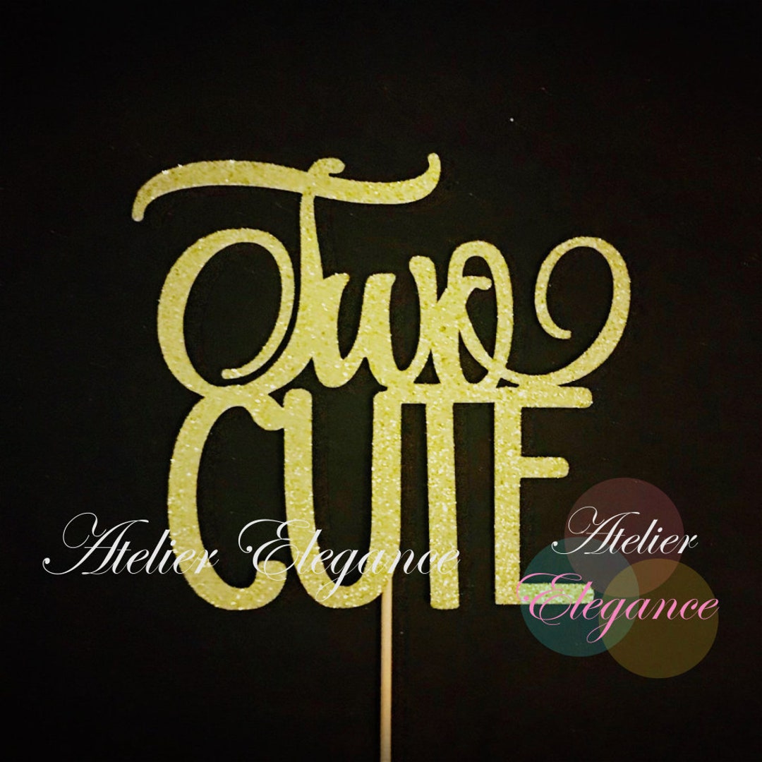 Two Cute Cake Topper 2 Cake Topper Two Cake Topper Second Etsy UK