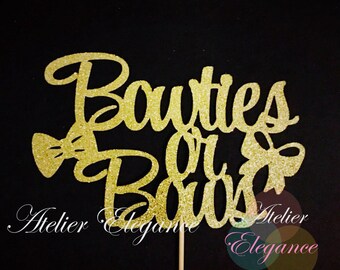 Bowties or Bows Cake Topper, Bow Ties or Bows, Gender Reveal Cake Topper, It's a Boy, It's a Girl, Gender Reveal Decor, Baby Shower Topper
