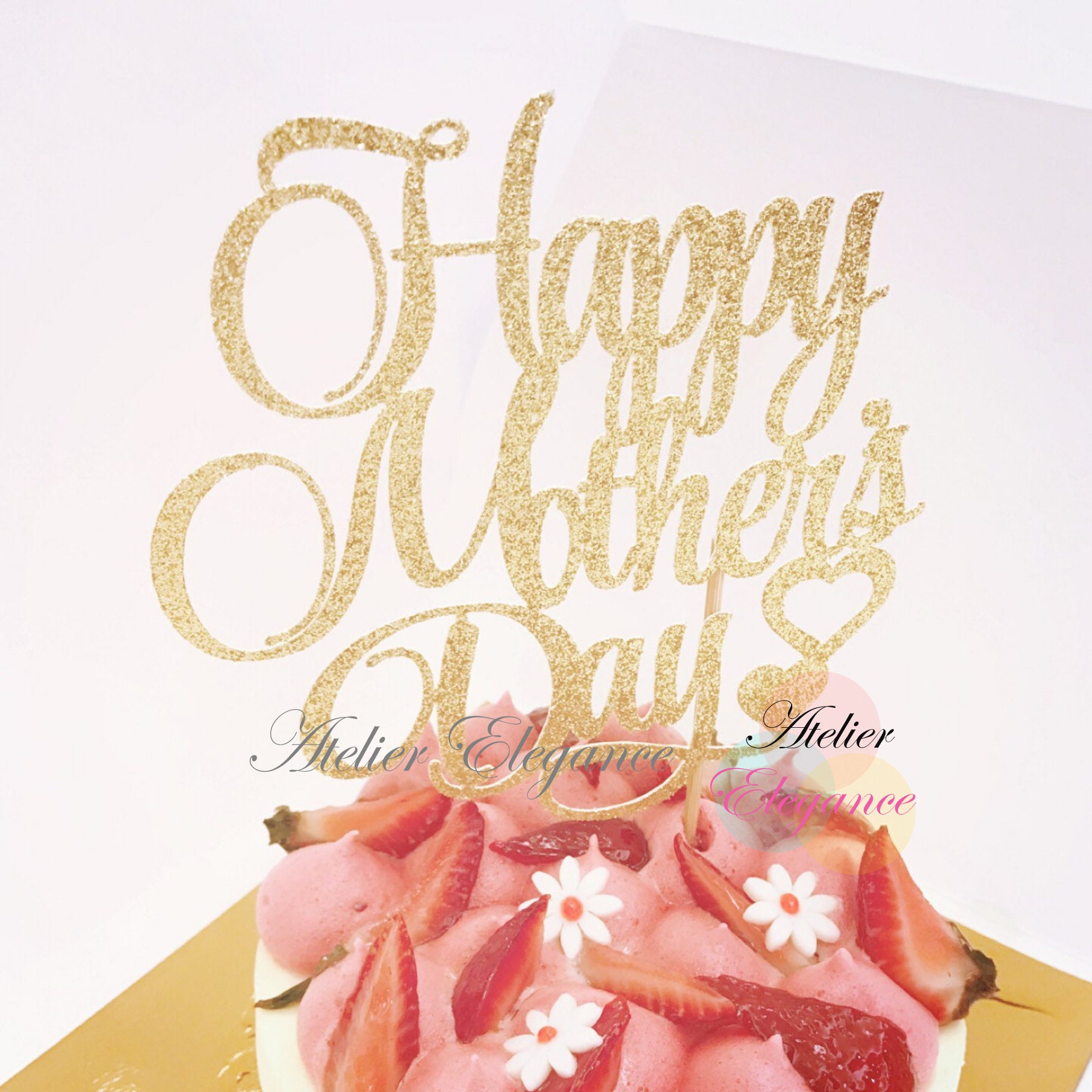 Happy Mother's Day Cake Topper, Happy Mothers Day Cake Topper, Mothers ...