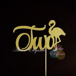 Two Cake Topper, Flamingo Two Cake Topper, Summer Two Cake Topper, 2nd Birthday Cake Topper, Summer 2nd Birthday Cake Topper, Summer Party