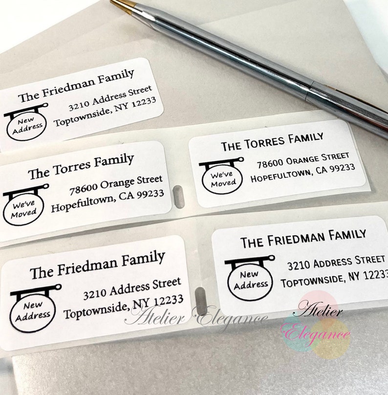 Location Change Label New Address Label, We've Moved Labels, Return Address Label, Envelope ...