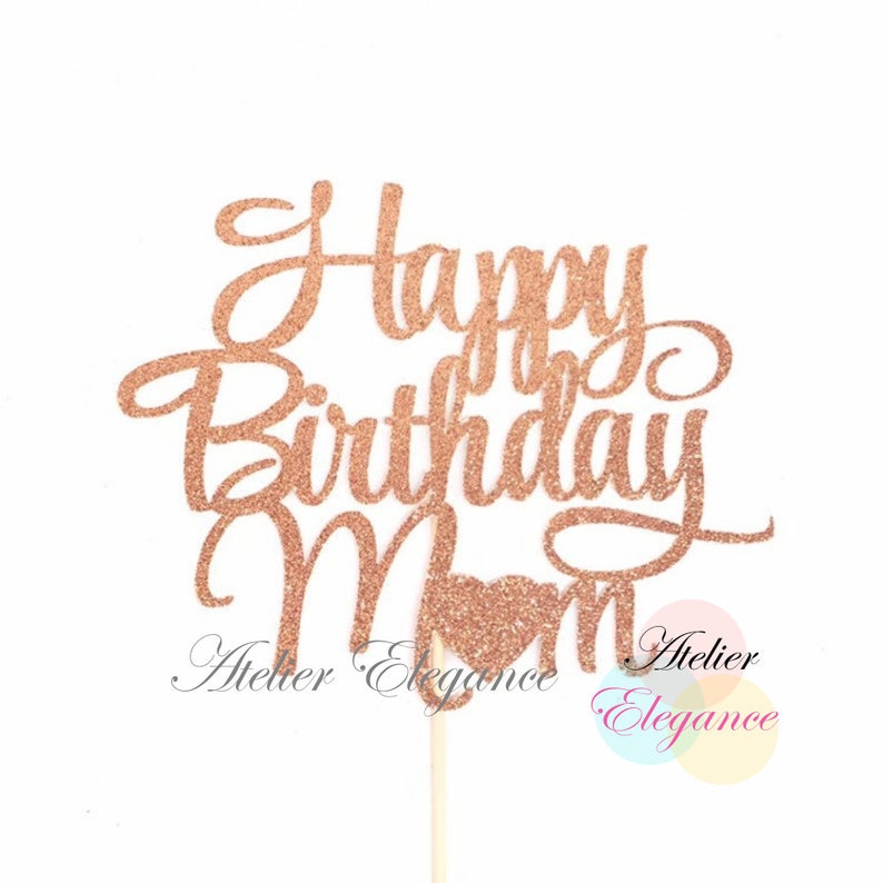 Happy Birthday Mom Cake Topper Mother's Birthday Cake - Etsy Canada
