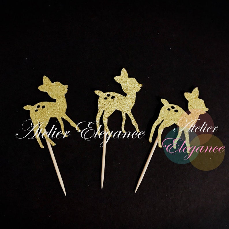Deer Cupcake Topper Oh Deer Cupcake Topper Woodland Baby Etsy
