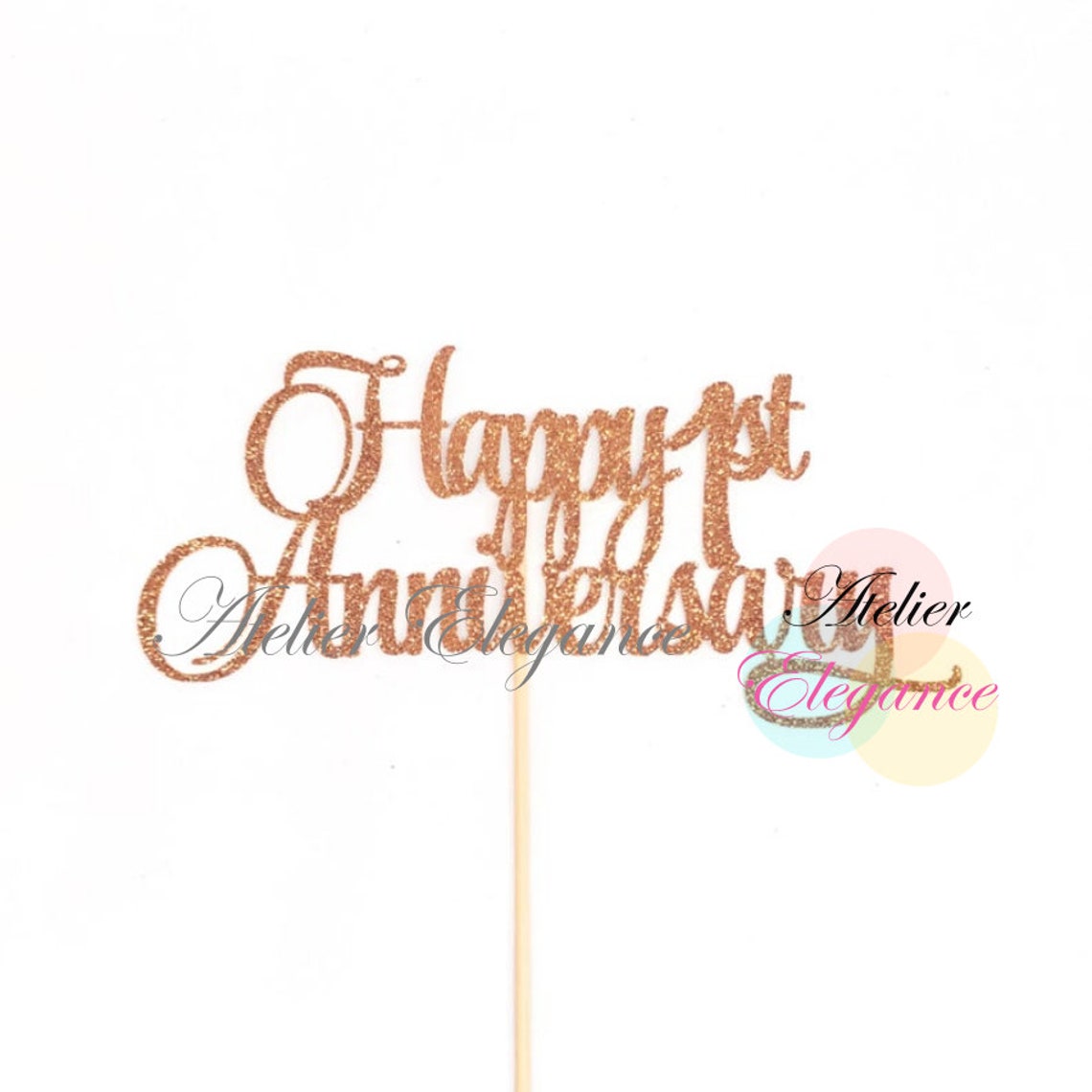 Happy 1st Anniversary Cake Topper 1st Anniversary Cake Etsy