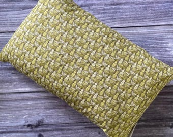 Handmade Bee Print Oblong Cushion
