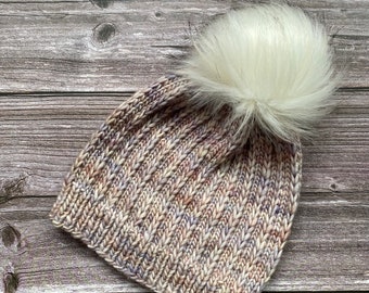 Handmade Merino Wool off White Aspen Rib Beanie - Etsy display picture 3
