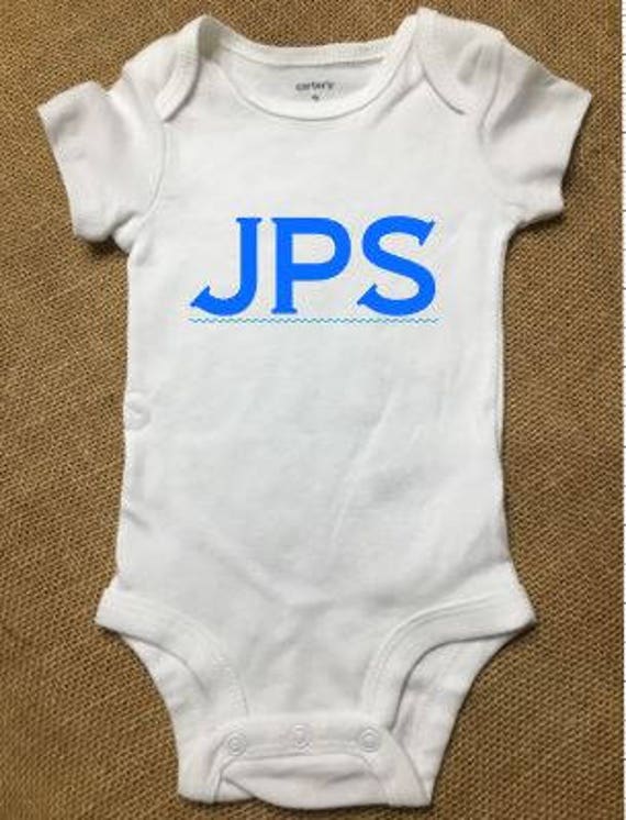 boy monogram onesie