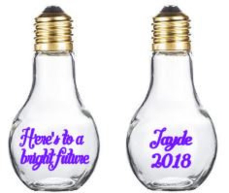 Here's to a Bright Future light bulb gift jar medium size Etsy
