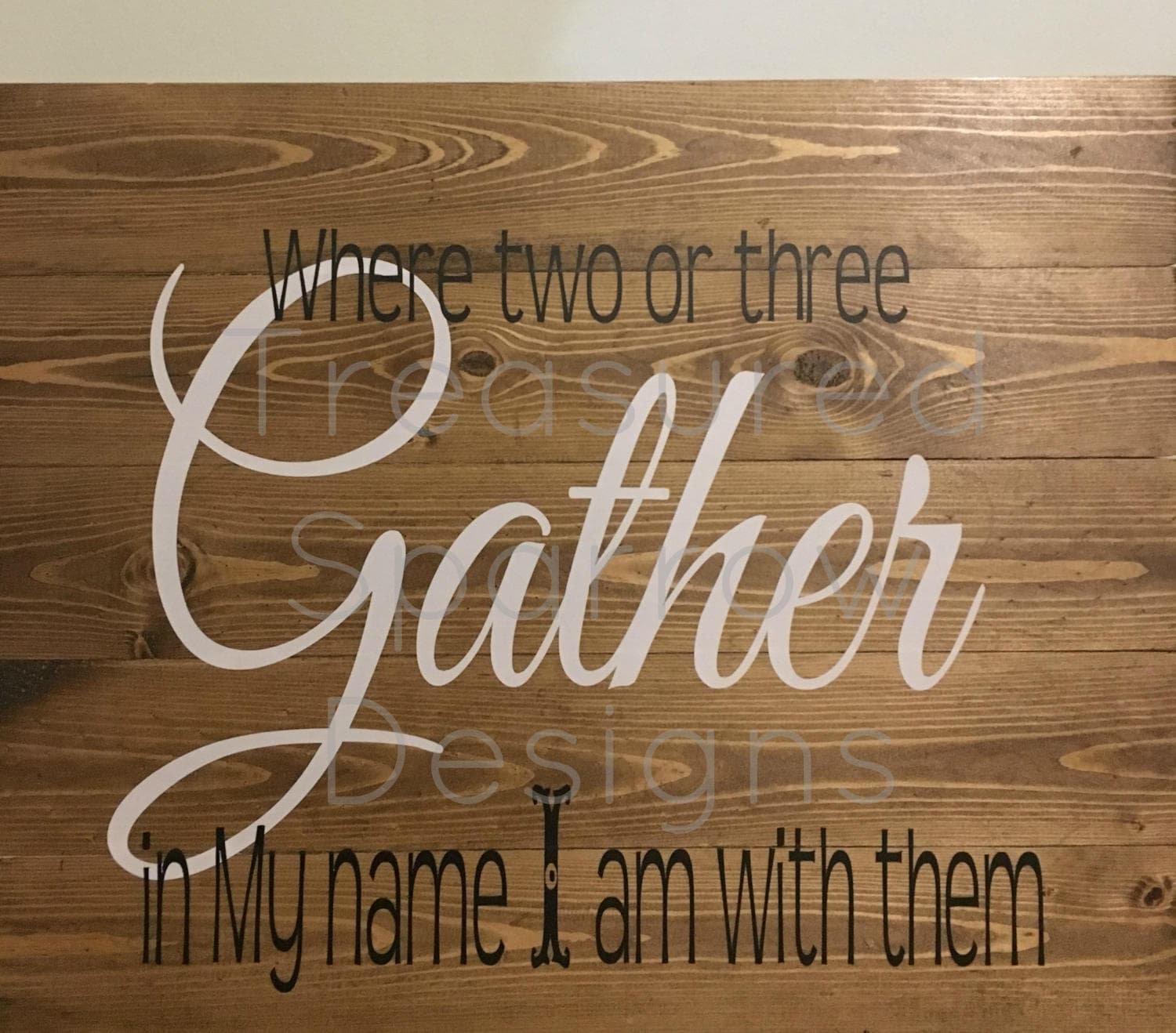 Where two or three gather in My name Matthew 1820 wooden Etsy