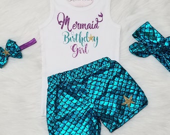 mermaid birthday outfit for 6 year old