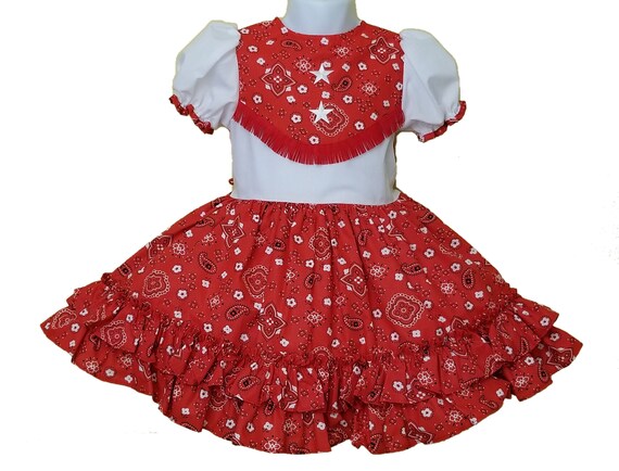 red cowgirl dress