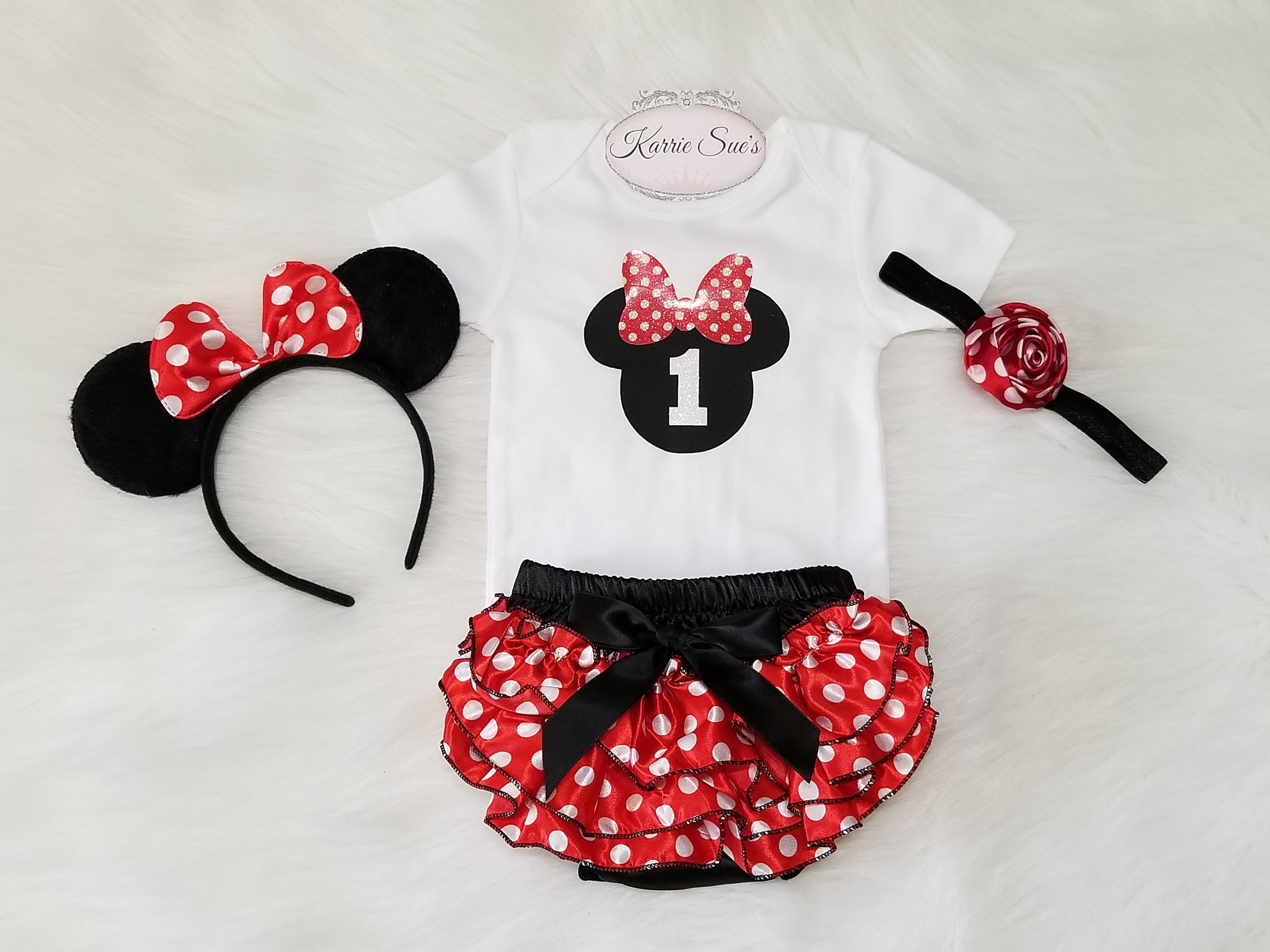 Minnie Mouse 1st Birthday Outfit Minnie First Birthday Etsy