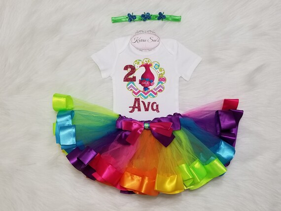 trolls 2nd birthday outfit
