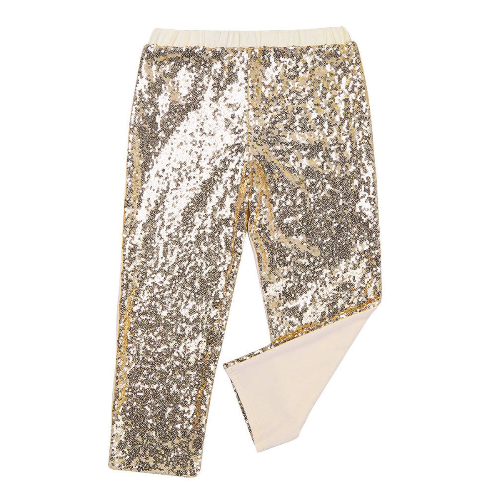 gold sparkle pants