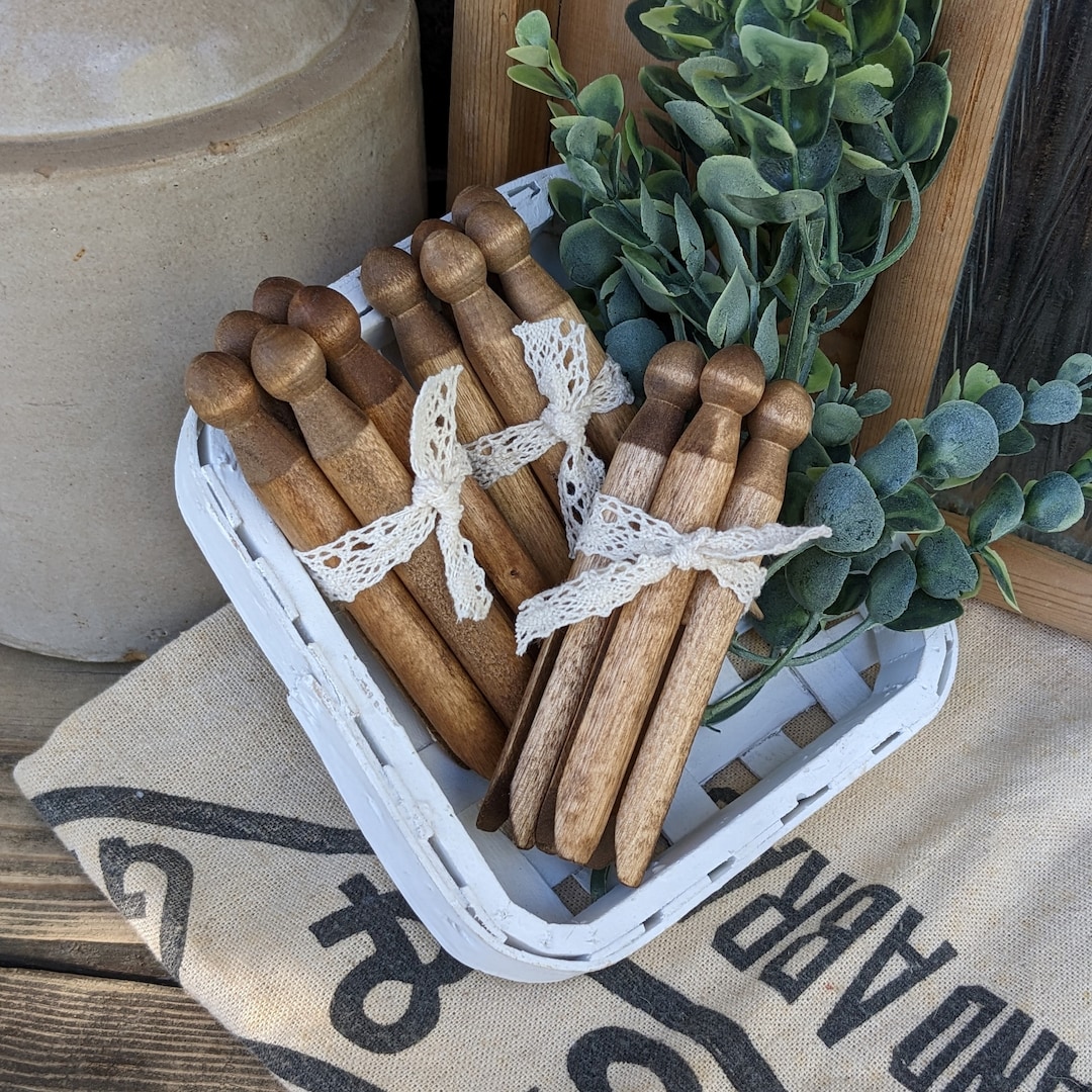 Vintage Inspired Clothespins, Antique Inspired Clothespin Bundle ...