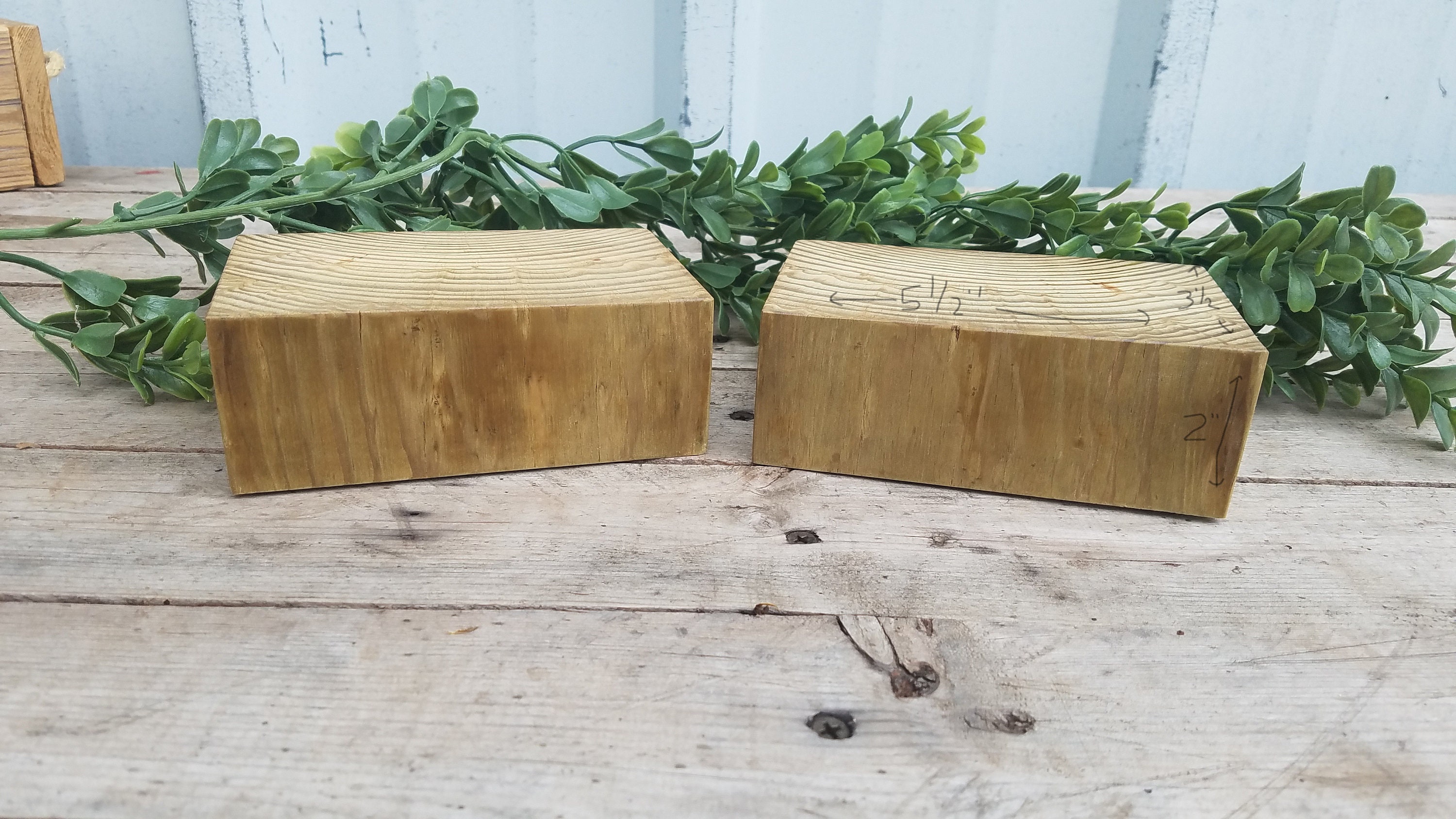 Wood brick risers plant risers wood block risers square Etsy