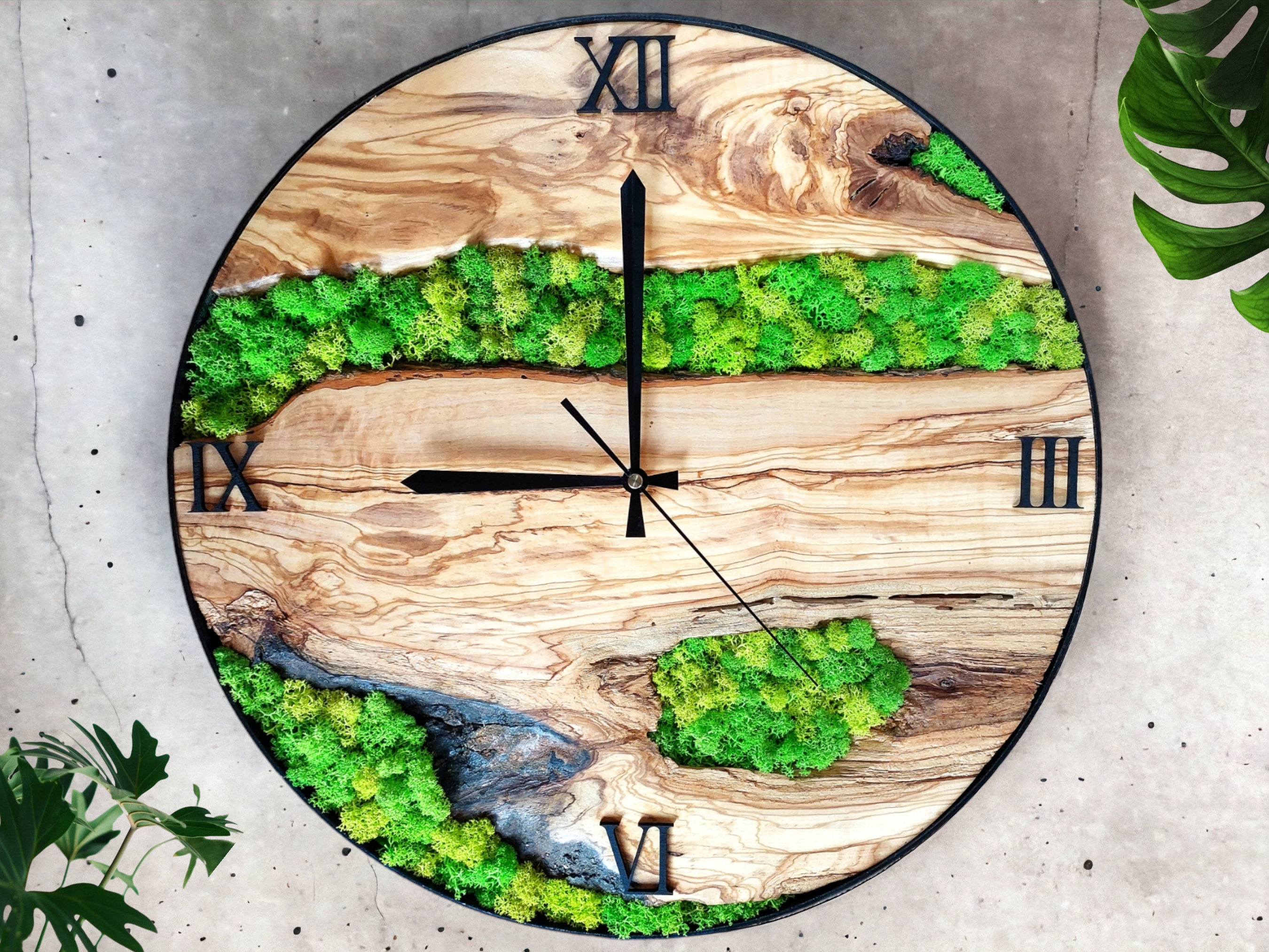 Moss Wood Wall Art Unique Wall Art Round Wood Design With 