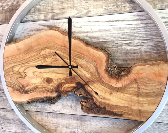 Wooden Wall Clocks Natural Wood Clock Wood Wall Clock Round Etsy