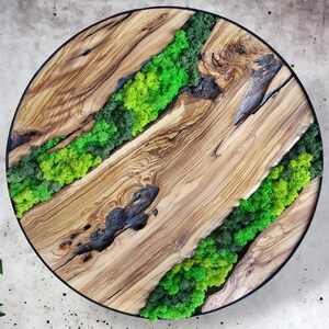 Made to Order Round Moss Wall Decor & Moss Wood Wall Art, Circle Moss Wood Wall Decor, Rustic Wooden Wall Decor, Mother's Day Gift