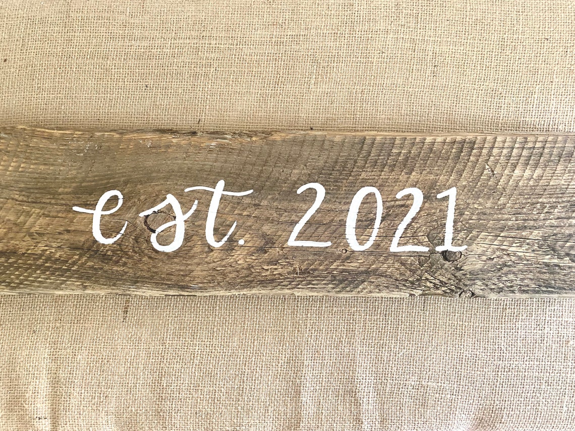 EST. 2021 EST. 2021 Sign wedding gift engagement gift Etsy