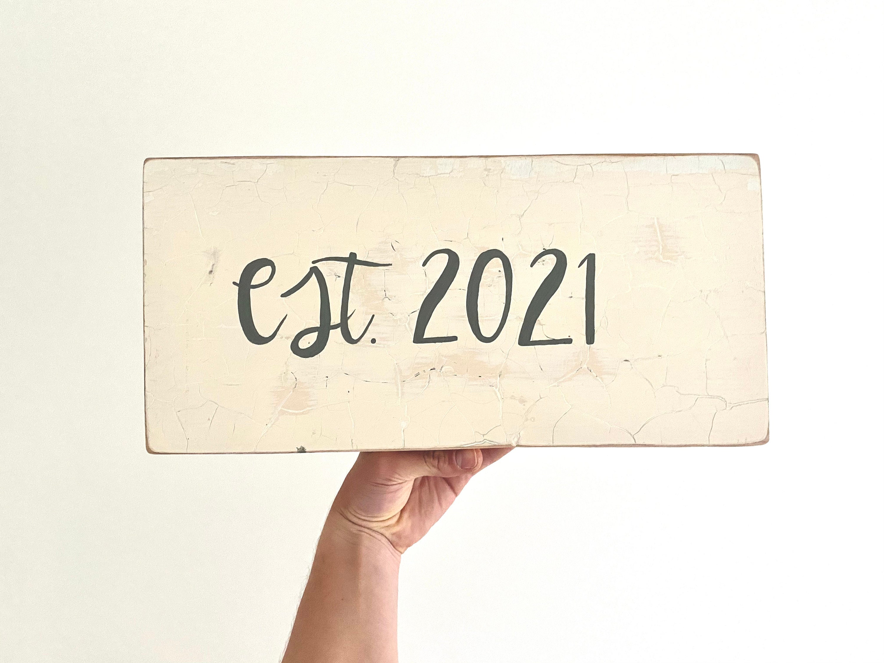 EST. 2021 EST. 2021 sign wedding gift engagement gift Etsy