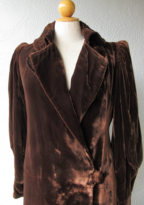 1930s Velvet Opera Coat with Purse