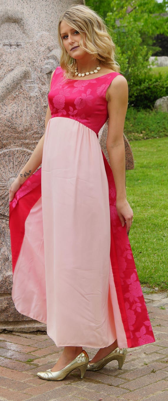 1960s Prom Bridesmaid Dress with train