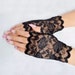 Black lace gloves, Fingerless gloves, Dramatic costume, Halloween Party, Witch costume, Gothic, Gift 