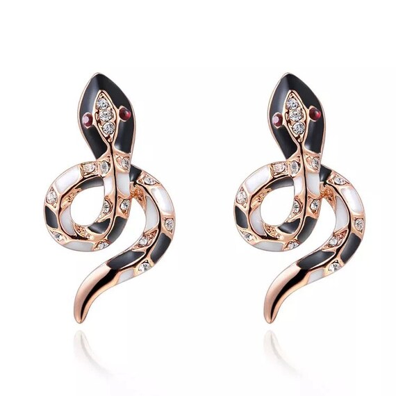 Pasquale Bruni 18K Rose Gold Estate Diamond Snake Earrings – Long's Jewelers