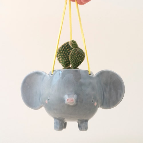 Flying Bat Hanging Plant Holder. A Cute Bat Shaped Hanging Etsy