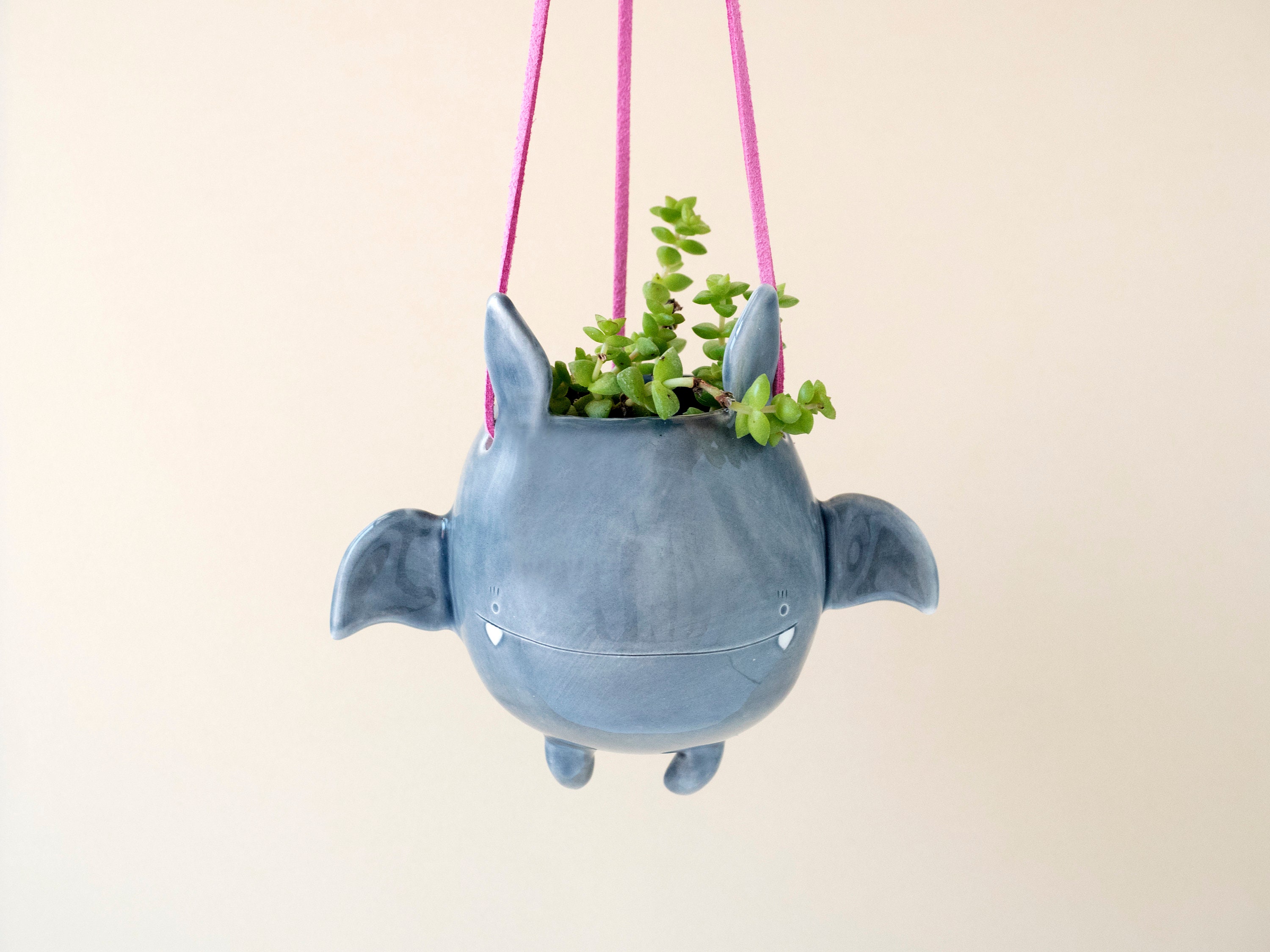 Flying Bat Hanging Plant Holder. A Cute Bat Shaped Hanging Etsy