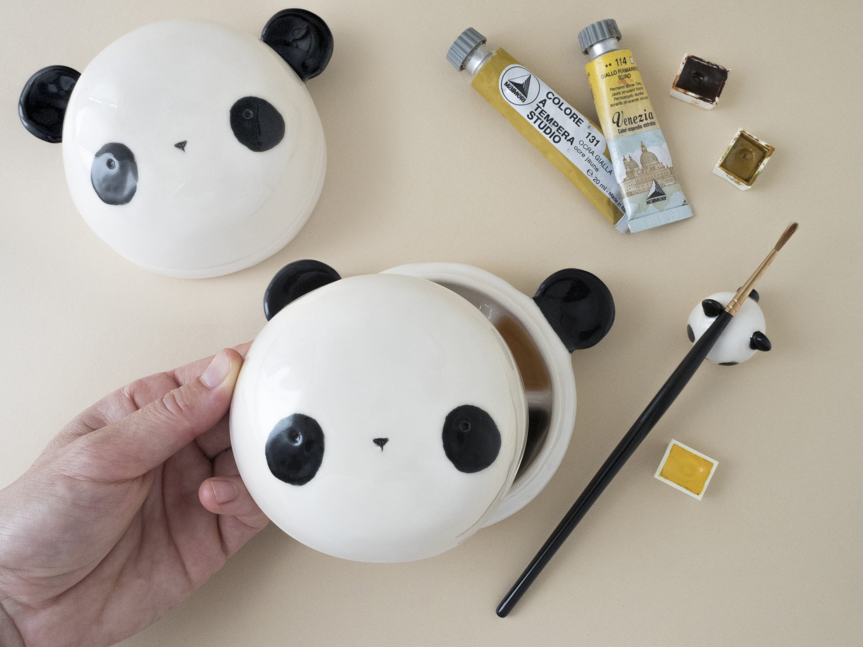 Kit Per Dipingere Tazze E Piatti – Set Per 2 Persone, Colori Acrilici, Pennelli, Guida, Regalo Creativo Per Coppie E Famiglie