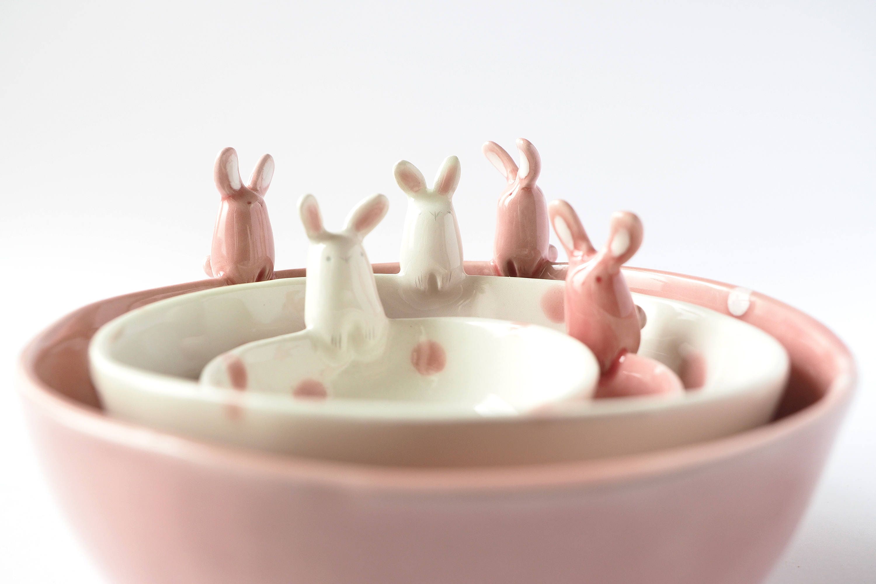 Ceramic Bunny Bowl Cereal Bowl Pottery Soup Plate Unique Etsy
