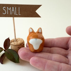 Ceramic Red Fox Figurine. A Special Woodland Animal, Handmade in Italy. Unique Fox Lover Gift. Small Fox