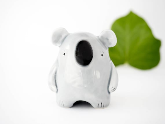 Miniature Ceramic Koala with Baby on Back Figurine 