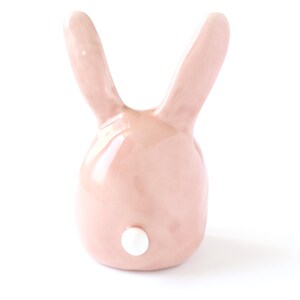 Bunny Ring Holder, Pink Ceramic Bunny to Hold Rings, Gift for Her. Made in Italy image 4