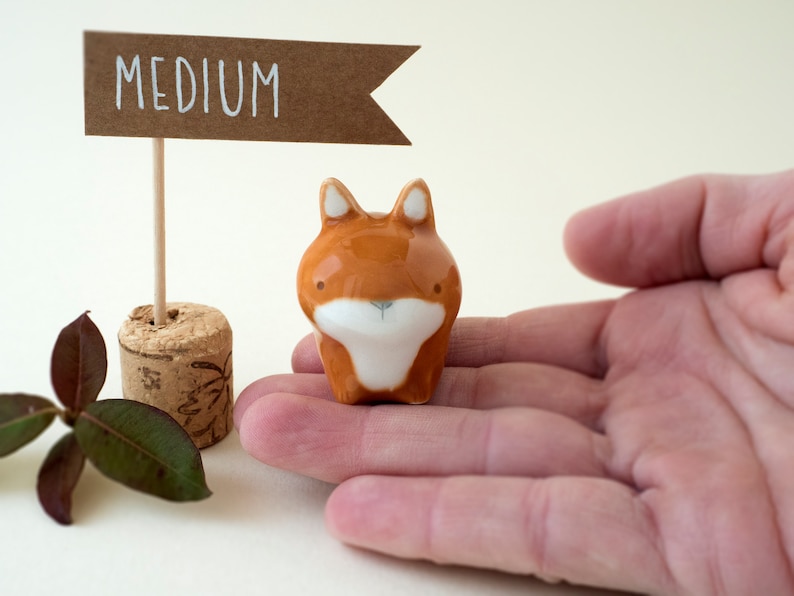 Ceramic Red Fox Figurine. A Special Woodland Animal, Handmade in Italy. Unique Fox Lover Gift. Medium Fox