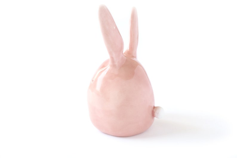 Bunny Ring Holder, Pink Ceramic Bunny to Hold Rings, Gift for Her. Made in Italy image 5