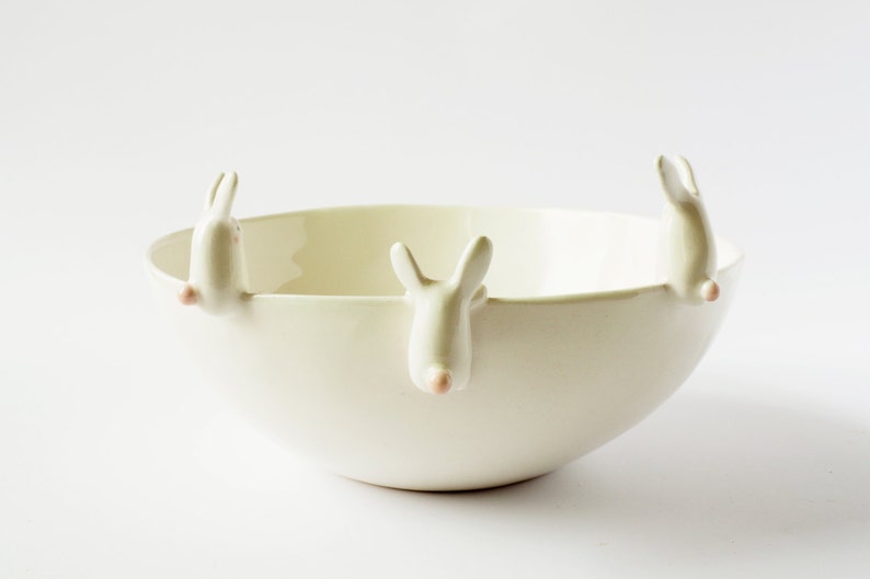 Ceramic Rabbit Bowl Cute Animal Bowl Unique Wedding Gift. Etsy