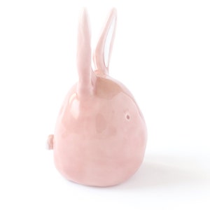 Bunny Ring Holder, Pink Ceramic Bunny to Hold Rings, Gift for Her. Made in Italy image 3