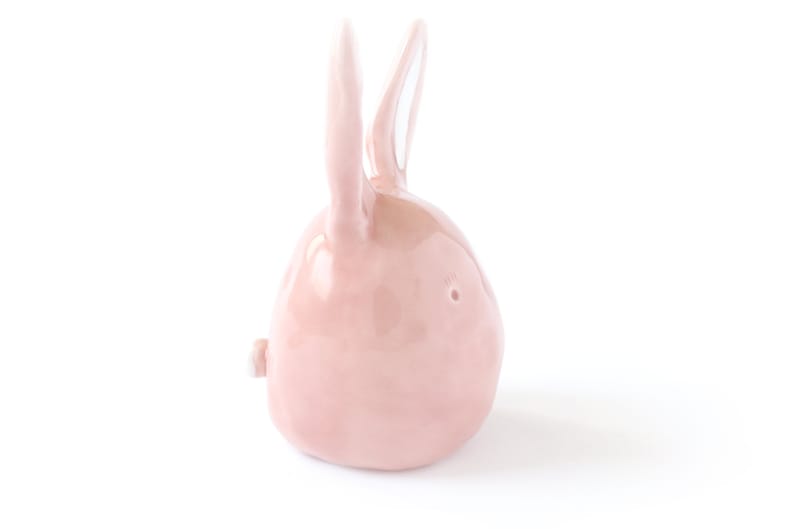 Bunny Ring Holder, Pink Ceramic Bunny to Hold Rings, Gift for Her. Made in Italy image 3