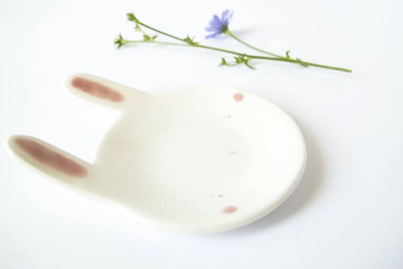VASO in ceramica Bianco Coniglio Gioielli Titolare Display PIATTO PORCELLANA Bunny CIOTOLA DI SAPONE