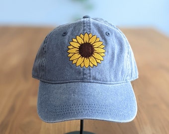 Sunflower Embroidered dad cap