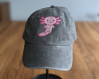 Cute Axolotl Embroidered Kids Toddler Hat