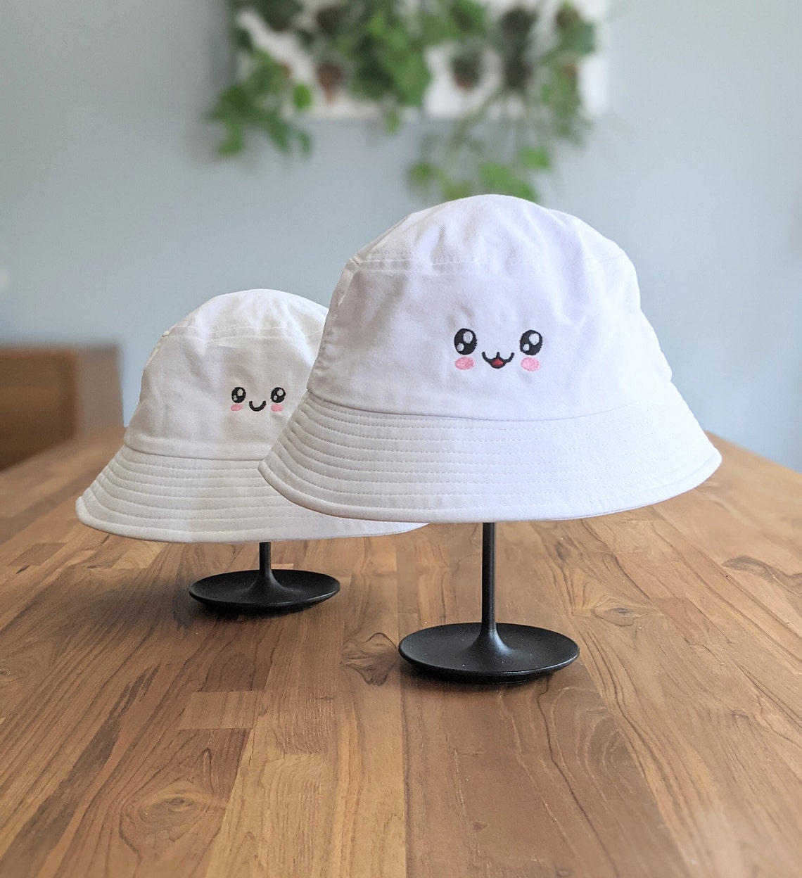 Children's Cute Kawaii Face Bucket Hat Etsy UK