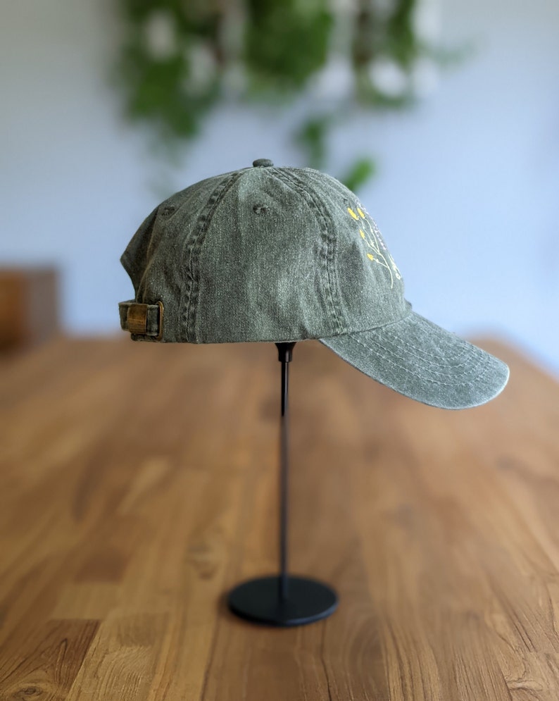 Wildflower cap embroidered flower dad cap image 2